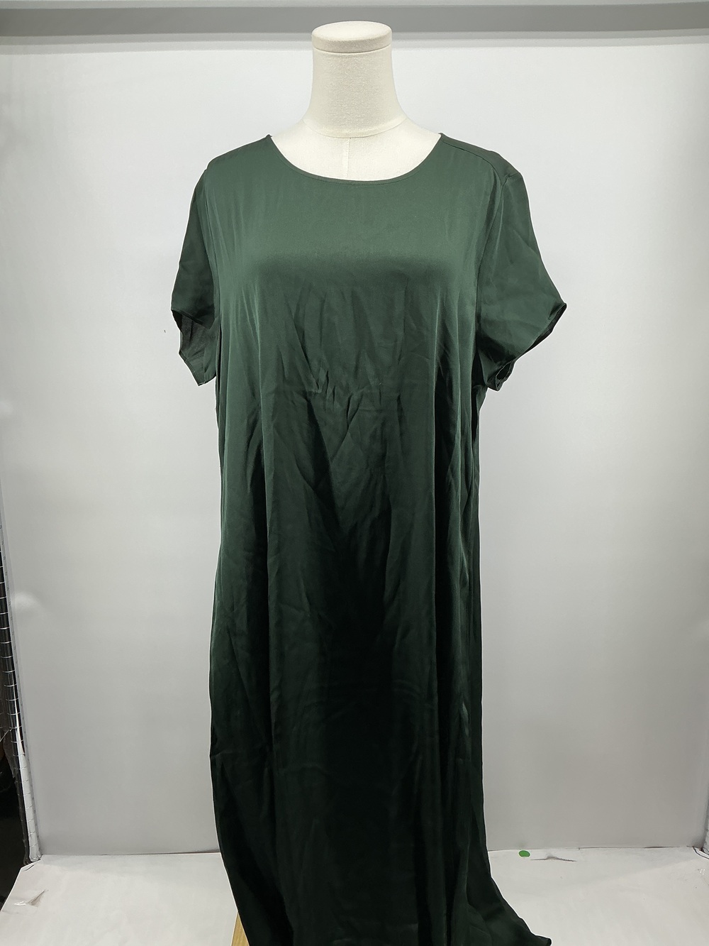 Washable Stretch Silk Voluminous Maxi Dress